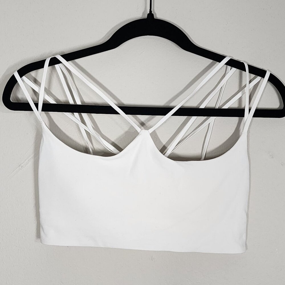 Lululemon Nulu Strappy Yoga Bra white size 8 A/B NWT